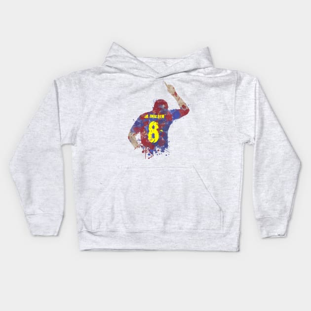 Andres Iniesta - Barcelona Legend Kids Hoodie by FootballArcade